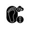 Carbon footprint black glyph icon