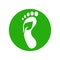 Carbon footprint. Carbon neutral icon stamp. Reduce carbon emissions. Green symbol of global warming. Protection of