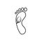 Carbon footprint. Reduce carbon emissions. Symbol of global warming. Protection of ecology, environment. Human footprint