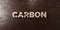 Carbon - grungy wooden headline on Maple - 3D rendered royalty free stock image