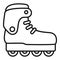 Carbon inline skates icon, outline style