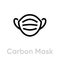 Carbon Mask icon. Editable line vector.