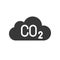 Carbon monoxide on cloud vector, pollution icon