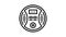 carbon monoxide detector line icon animation