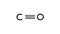 carbon monoxide molecule, structural chemical formula, ball-and-stick model, isolated image simplest carbon oxide