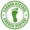 Carbon neutral footprint rubber stamp