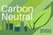 Carbon Neutral vector illustration Co2 Neutral consept on a green background