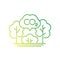 carbon offset, co2 gas reduction line icon