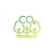 carbon offset, reducing co2 gas icon, line vector