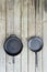 Carbon steel vs cast iron versus teflon pans and skillets - copy space on top