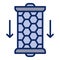 Carbon water filter cartridge icon, outline style