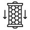 Carbon water filter cartridge icon, outline style