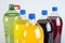 Carbonated drinks in plastic bottles