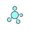 Carbone formule color line icon. Pictogram for web page