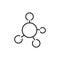 Carbone formule color line icon. Pictogram for web page