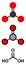 Carbonic acid molecule. Formed when carbon dioxide is dissolved in water (carbonated water). Stylized 2D renderings and