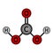 Carbonic acid molecule icon