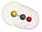 Carbonylsulfide (COS) molecule. Foul smelling gas, naturally present in the atmosphere and in cheese, cabbage, etc