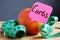 Carbs or Carbohydrates concept. Apple on a desk. Diets and healthy food.