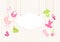 Card Baby Icons Girl And Cloud Background Check Beige