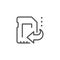 Card data recovery line outline icon