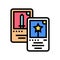 Card game geek color icon vector illustration