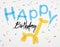 Card Happy Birthday balloons giraffe