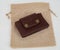 Card holder wallet in brown