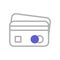Card icon duotone purple grey business symbol illustration
