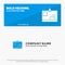 Card, ID Card, Identity, Pass SOlid Icon Website Banner and Business Logo Template