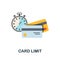 Card Limit icon. Flat sign element from credit collection. Creative Card Limit icon for web design, templates