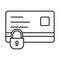 Card lock Outline vector icon which can easily modify or edit