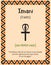A card with one of the Kwanzaa principles. Symbol Imani means Faith in Swahili. Poster with sign and description. Ethnic