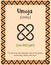 A card with one of the Kwanzaa principles. Symbol Umoja means Unity in Swahili. Poster with sign and description. Ethnic