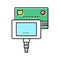 card paying pos terminal color icon vector illustration