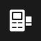 Card payment terminal dark mode glyph ui icon