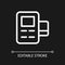 Card payment terminal pixel perfect white linear ui icon for dark theme