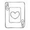 Card playing ace of hearts. Face. Divination. Magic tricks. Poker. Bridge