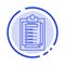 Card, Presentation, Report, File Blue Dotted Line Line Icon