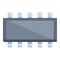 Card resistor icon, cartoon style