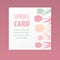 Card with stylized tulips with place for your text