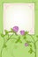 Card template with pink clover flowers