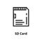 Card thin line icon