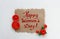 Card to International Women`s Day, plasticine roses