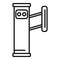 Card turnstile icon, outline style