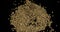 Cardamom, elettaria Cardamomum, spice falling against Black Background, Slow Motion