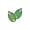 Cardamom pods filled outline icon