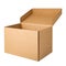 Cardboard archive storage box with open lid