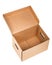 Cardboard archive storage box open lid