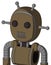 Cardboard Automaton With Bubble Head And Vent Mouth And Two Eyes And Double Antenna